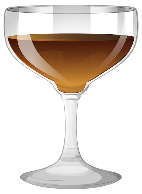 Vettore gratuito elegante bicchiere di bevanda d'ambra
