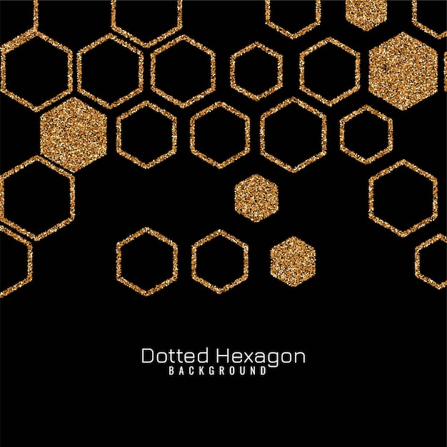 Elegant glitters hexagon 