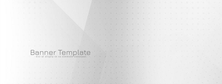 Free Vector elegant glossy white color geometric banner design