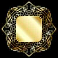 Free vector elegant gold frame background