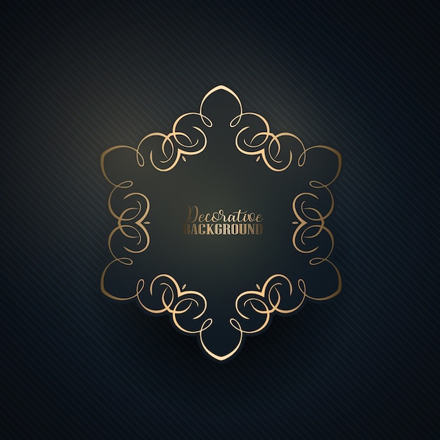 Free vector elegant gold frame