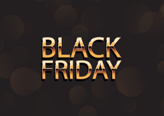 Free vector elegant gold lettering black friday sale background