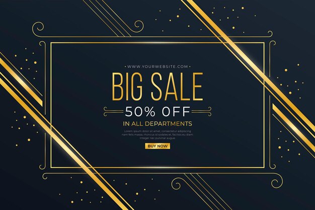 Elegant golden big sale background