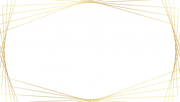 Elegant golden geometric lines on white background