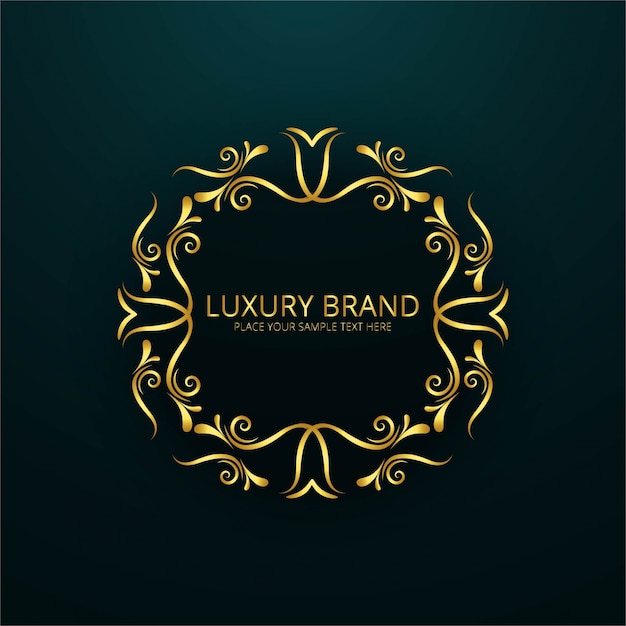 Free vector elegant golden luxury brand design