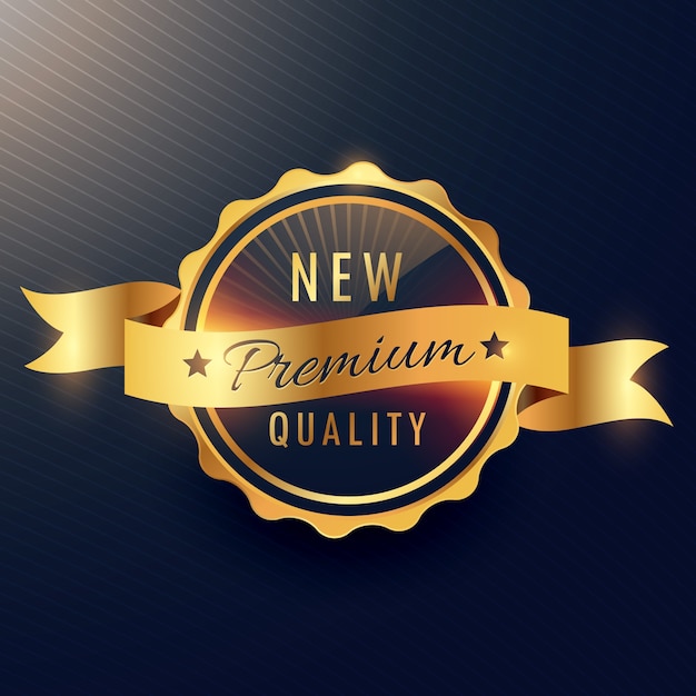 Free vector elegant golden luxury label