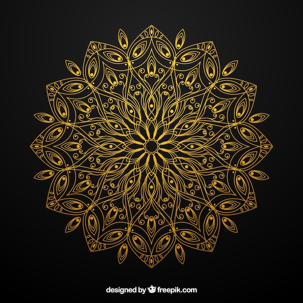 Elegant golden mandala background