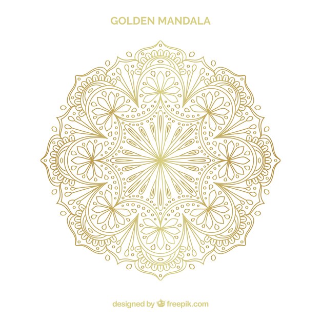 Elegant golden mandala background