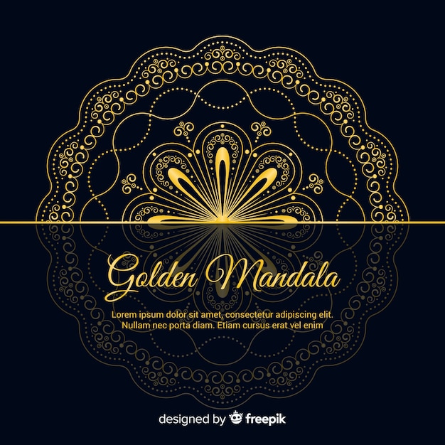 Elegant golden mandala background