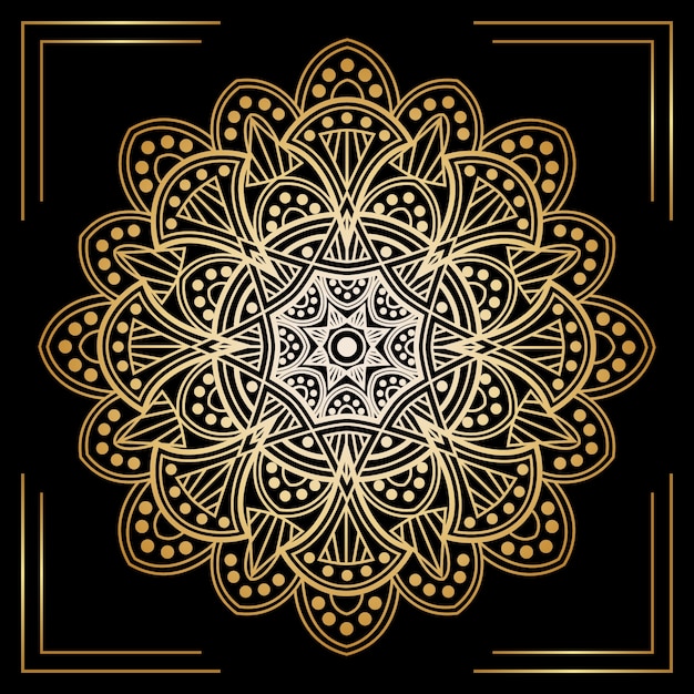 Free vector elegant golden mandala background