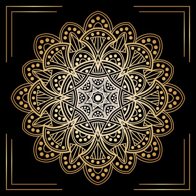 Elegant golden mandala background