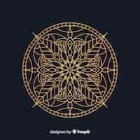 Free vector elegant golden mandala concept background