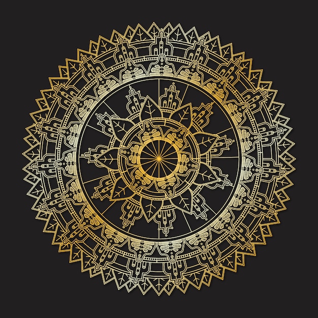 Free vector elegant golden mandala design