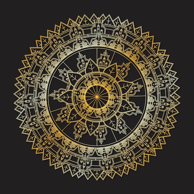 Elegant golden mandala design