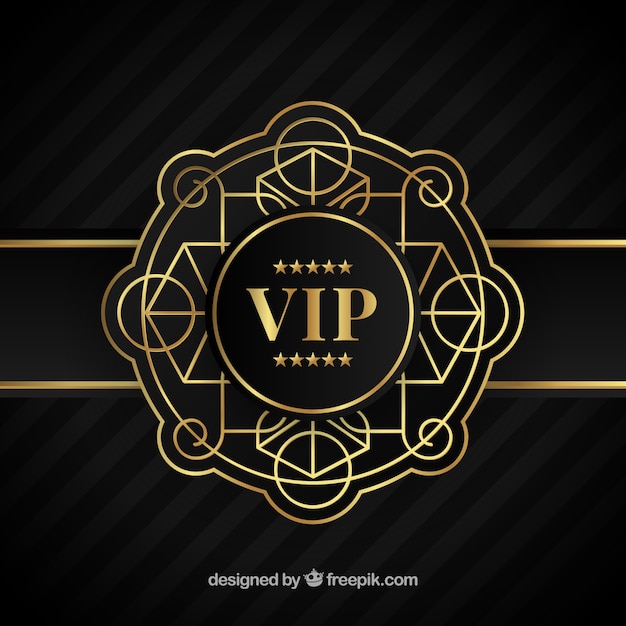 Free vector elegant golden ornamental vip background