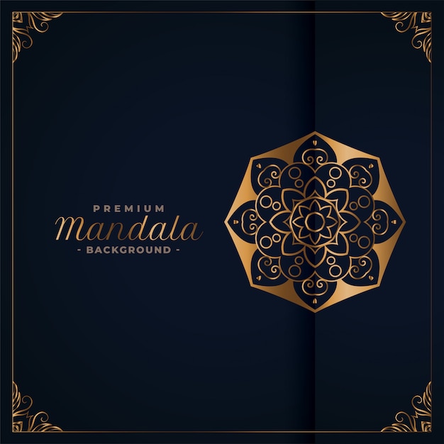 Free vector elegant golden premium mandala background