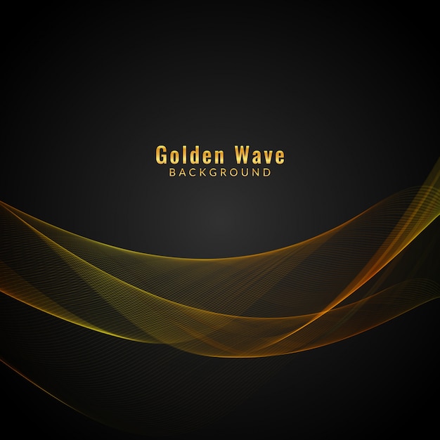 Free vector elegant golden wave background