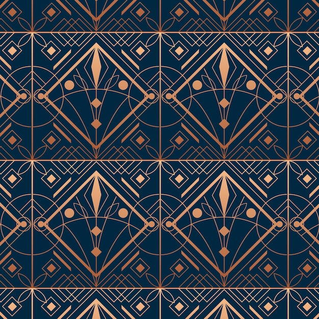 Elegant gradient art deco pattern