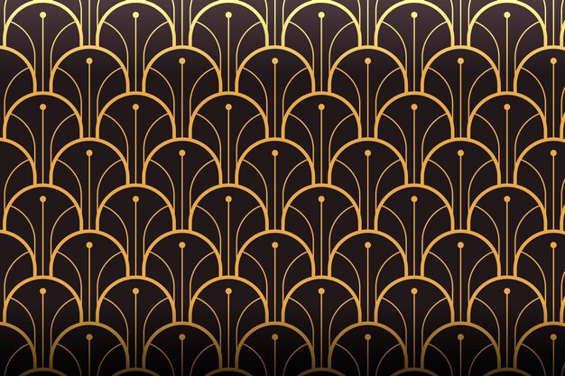 Elegant gradient art deco pattern