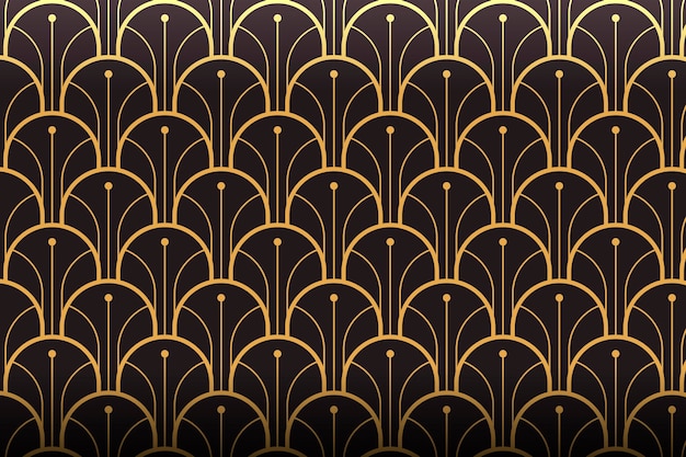 Elegant gradient art deco pattern