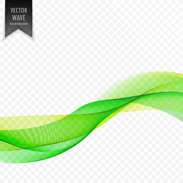 Elegant green bright wave vector background