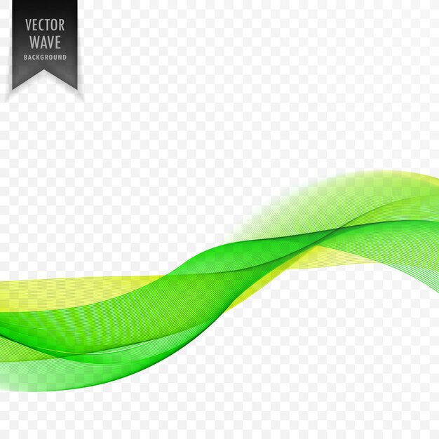 elegant green bright wave vector background