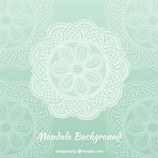 Free Vector elegant green mandala background