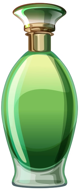 Free vector elegant green perfume bottle illustration