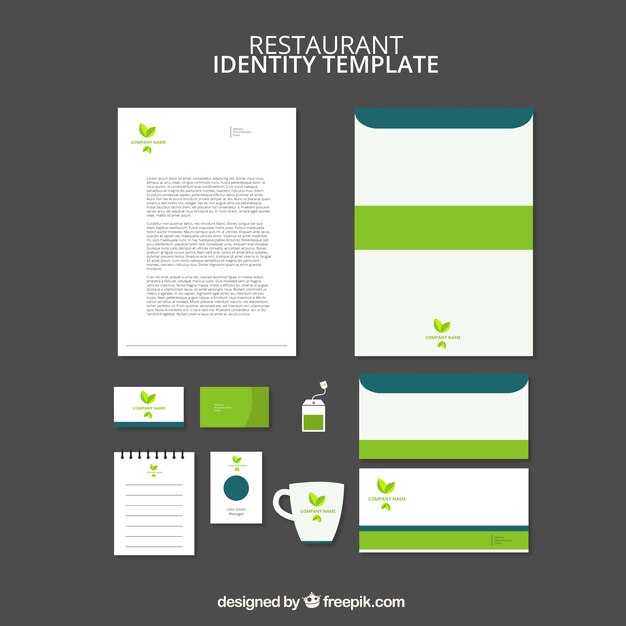 Elegant green stationery 