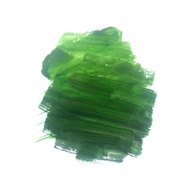 Free vector elegant green watercolor splash brush stroke design vector