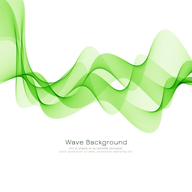 Elegant green wave modern background design