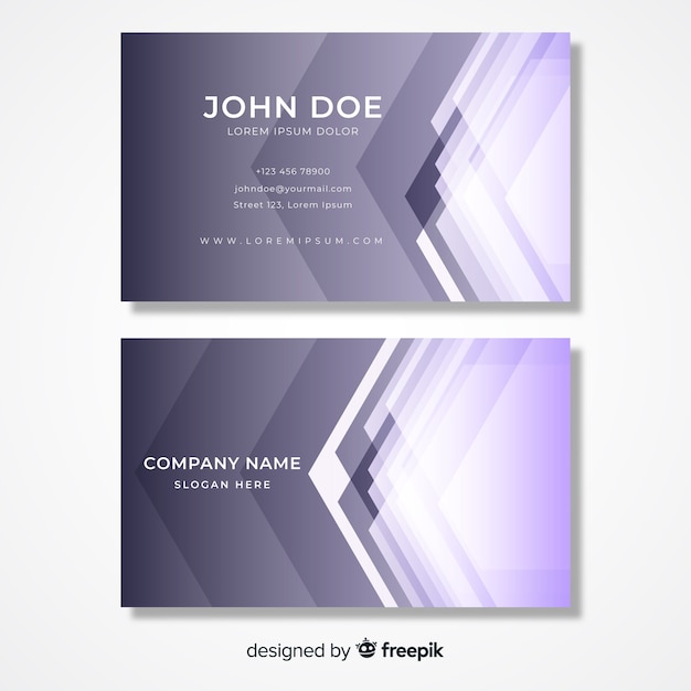 Elegant grey business card template