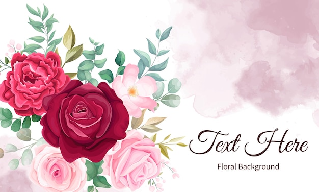 Free vector elegant hand drawing floral background