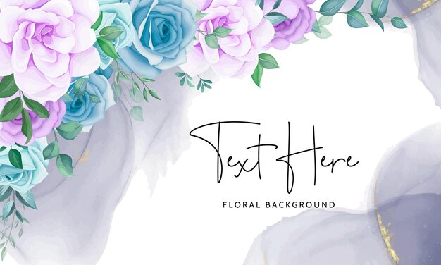 Elegant hand drawing floral background