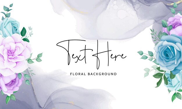 Elegant hand drawing floral background