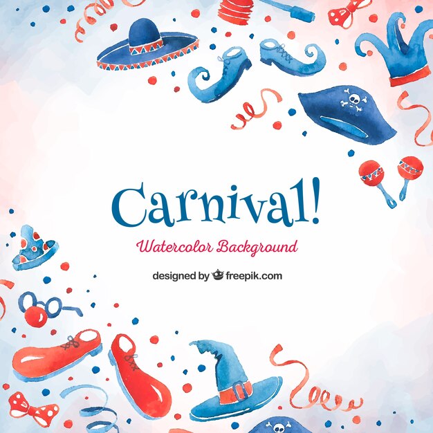 Fondo di carnevale disegnato a mano elegante