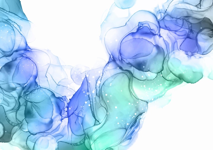 Free Vector elegant hand painted alcohol ink painting design
