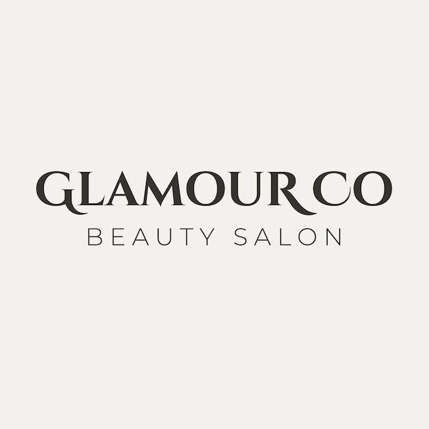 Free vector elegant handwriten beauty salon typography logo