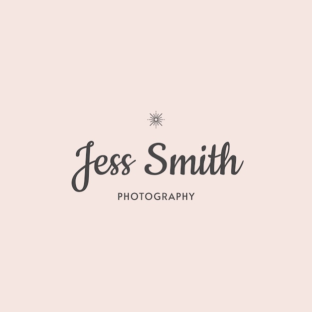 Free vector elegant handwritten photography typography logo