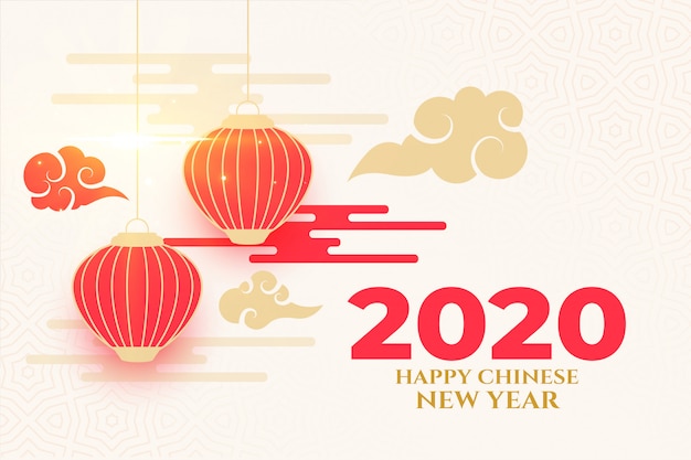 Elegant happy chinese new year design in traditional style