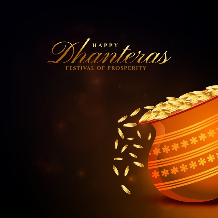 मुफ़्त वेक्टर elegant happy dhanteras cultural background for goddess laxmi's blessing and prosperity vector