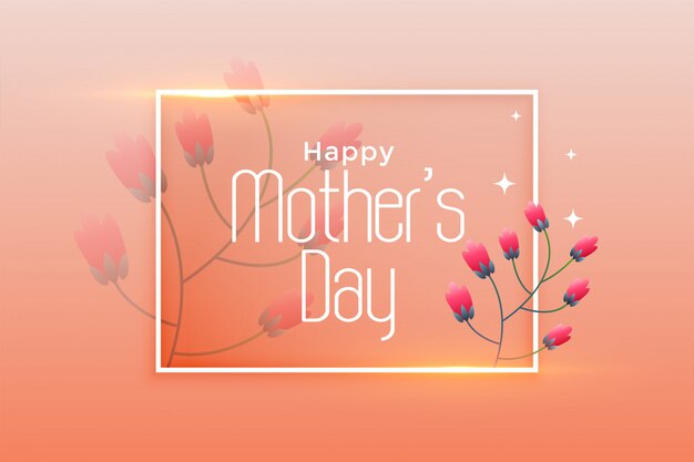 Elegant happy mother's day poster design