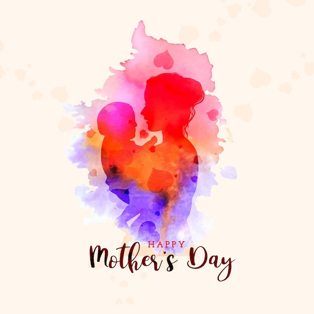 Free vector elegant happy mothers day celebration joufull background design