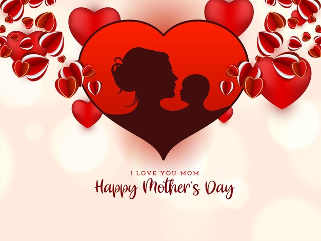 Elegant Happy Mothers day celebration lovely background design