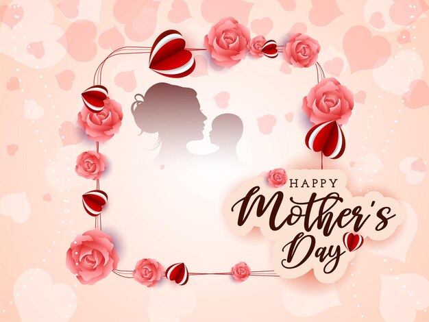 Elegant Happy Mothers day celebration lovely background design