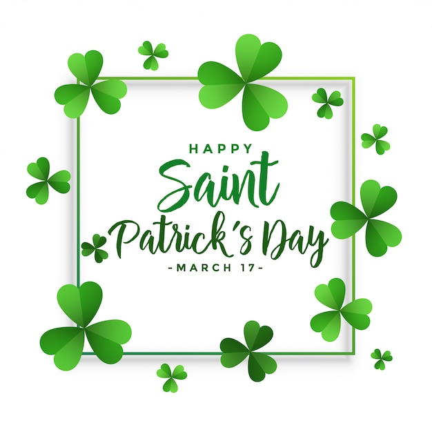 Elegant happy saint patriks day frame