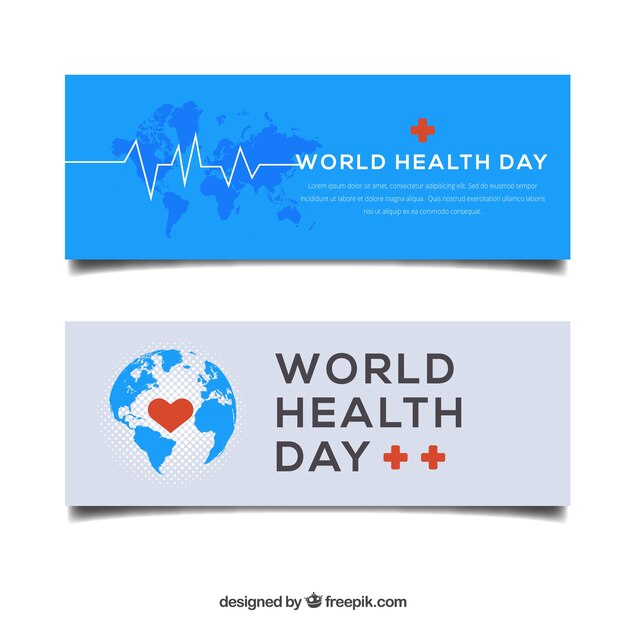 Elegant health day banners