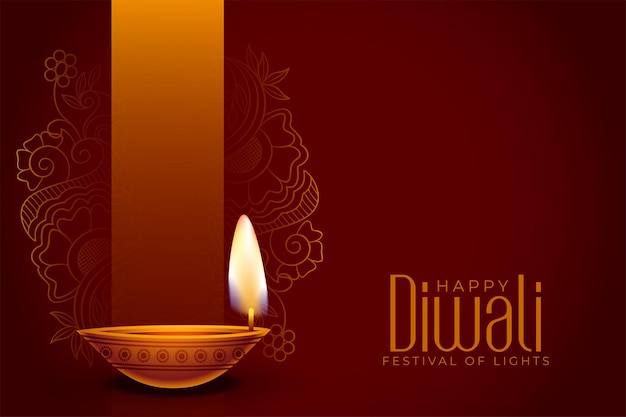 Elegant hindu festival background with lamp or diya design