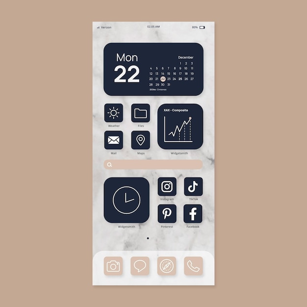 Elegant home screen