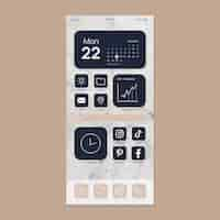 Free vector elegant home screen